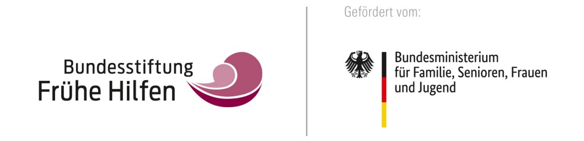 Logos der Bundesstifung Frühe Hilfen und des Bundesministeriums Familien, Senioren, Frauen und Jugend